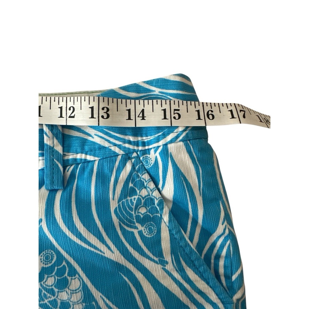 Lilly Pulitzer The Callahan Joe Fish‎ Shorts Women's Size 4 Blue & White Print - Picture 6 of 8